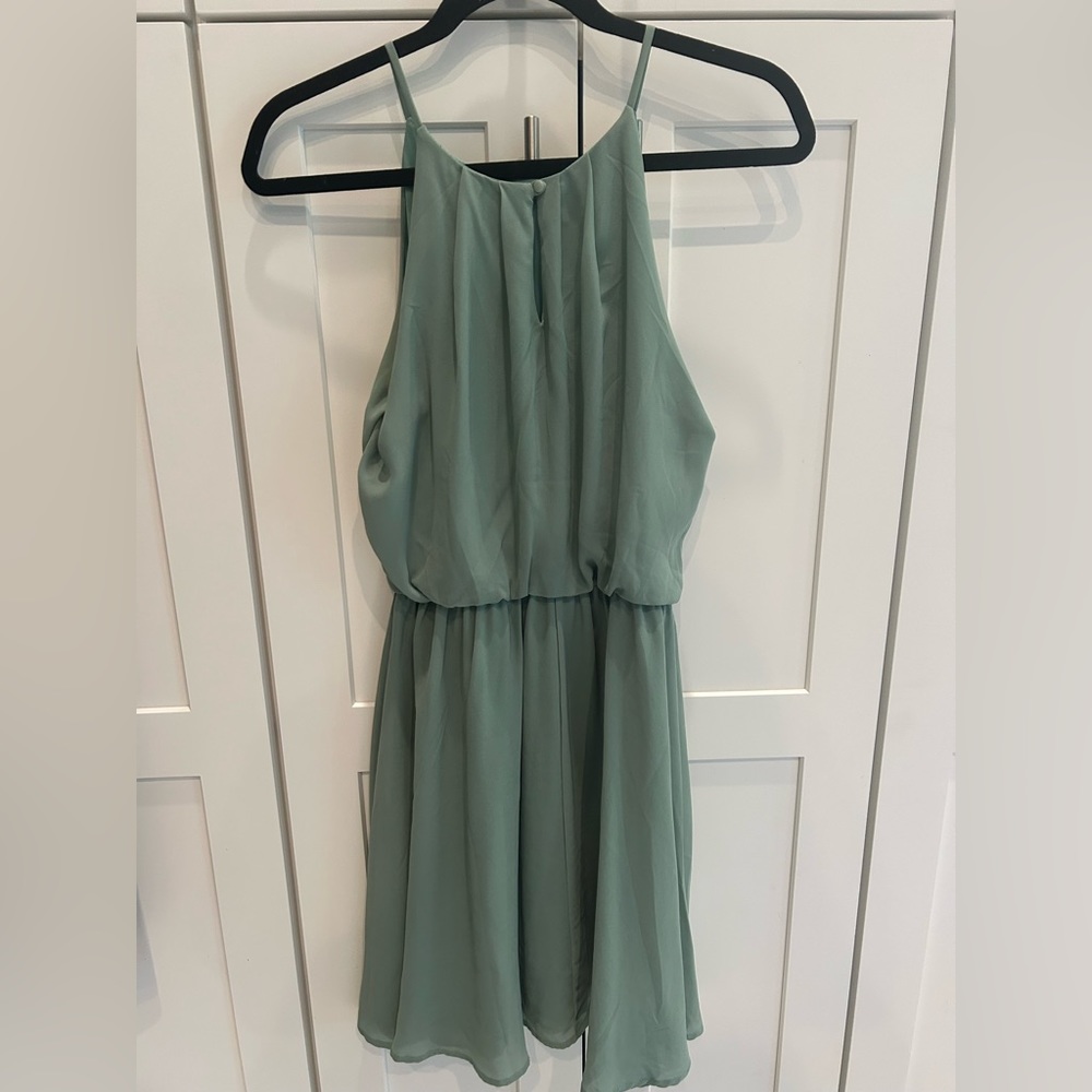 Sage green Dress size large - Picture 2 of 5